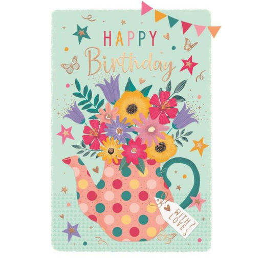 Picture of HAPPY BIRTHDAY FLOWERS IN JUG